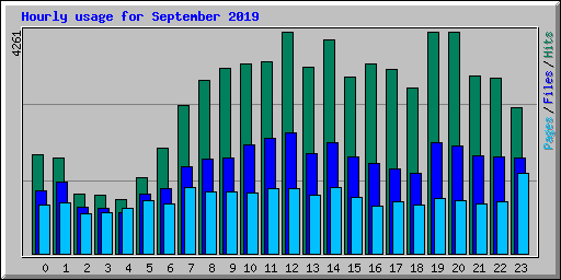 Hourly usage for September 2019