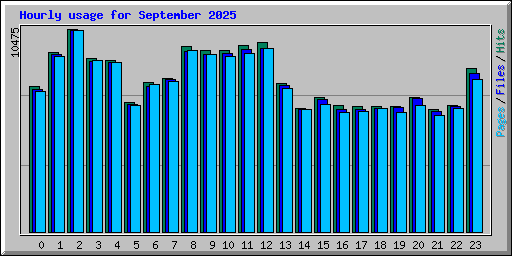 Hourly usage for September 2025